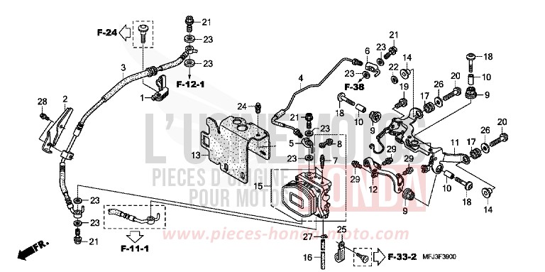 SYSTEME DE SOUPAPES ARRIERE (CBR600RA) de CBR600RR ABS GRAPHITE BLACK (NHB01KB) 2009